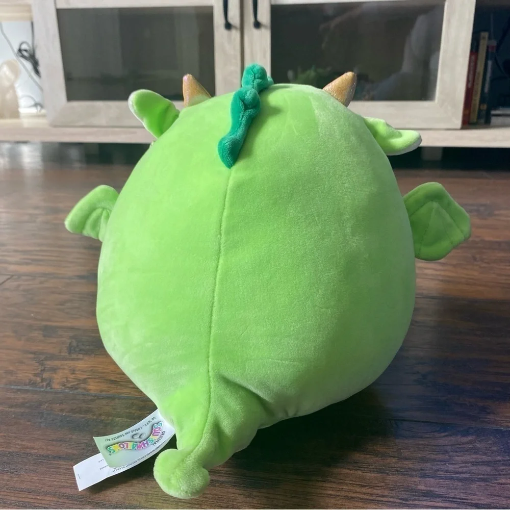Squishmallows Reginald the Corgi in Green Dragon Costume